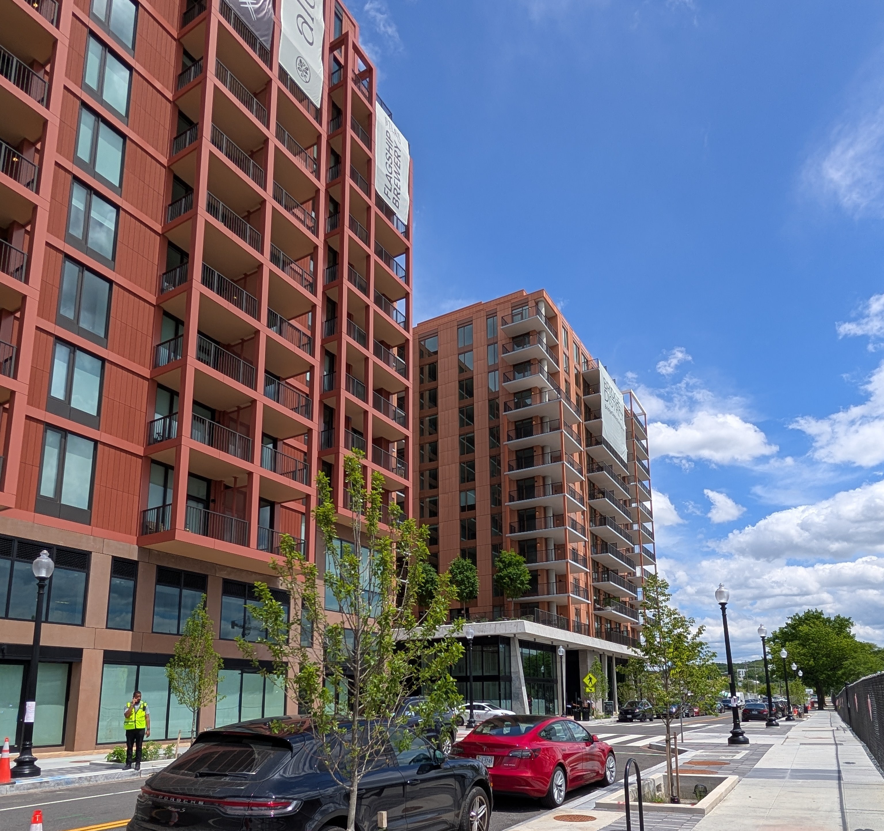 Finished exterior of Red Brick residential development